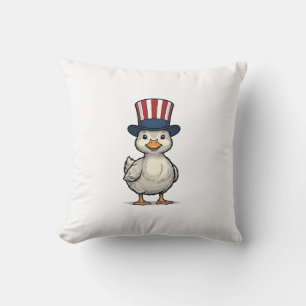 Patriotic Duckling Vintage 4th of July Shirt Desig Cushion