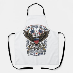Patriotic Eagle 250 Years Vintage Freedom Apron