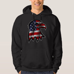 Patriotic Eagle 4th Of July Usa American Flag Hoodie