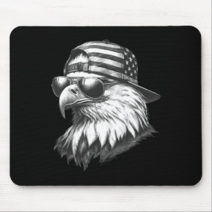 Patriotic Eagle 4th Of July Usa American Flag Mouse Pad