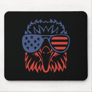 Patriotic Eagle 4th Of July Usa American Flag Mouse Pad