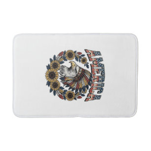 Patriotic Eagle America Sunflower Vintage Bath Mat