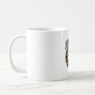 Patriotic Eagle America Sunflower Vintage Coffee Mug