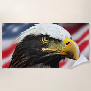 Patriotic/Eagle/American/USA Beach Towel