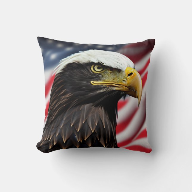 Patriotic/Eagle/American/USA  Cushion (Front)