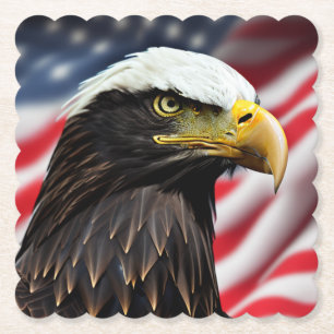 Patriotic/Eagle/American/USA Paper Coaster