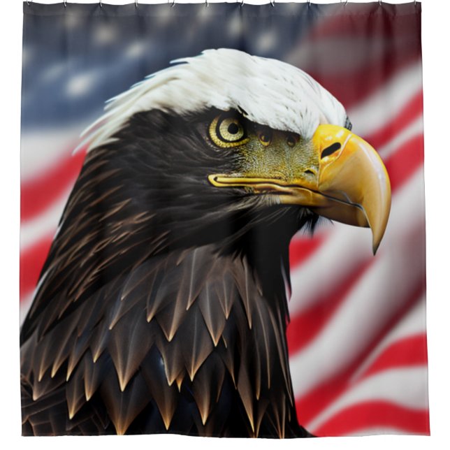 Patriotic/Eagle/American/USA  Shower Curtain (Front)