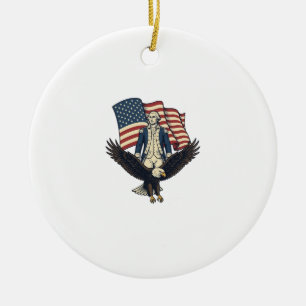 Patriotic Eagle and Colonial General Vintage Vecto Ceramic Tree Decoration