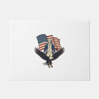 Patriotic Eagle and Colonial General Vintage Vecto Doormat