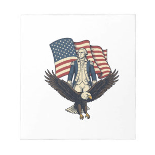 Patriotic Eagle and Colonial General Vintage Vecto Notepad