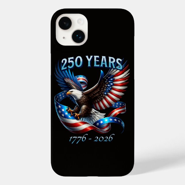 Patriotic Eagle and Flag 250 Years 1776-2026 Case-Mate iPhone Case (Back)