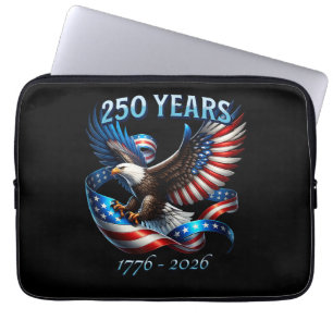 Patriotic Eagle and Flag 250 Years 1776-2026 Laptop Sleeve