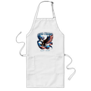 Patriotic Eagle and Flag 250 Years 1776-2026 Long Apron