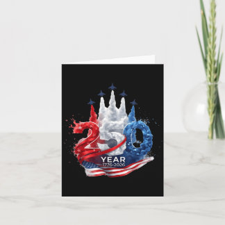 Patriotic Eagle and Flag 250 Years American 4th of Card
