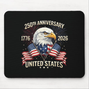 Patriotic Eagle and Flag 250 Years American 4th of Mouse Pad