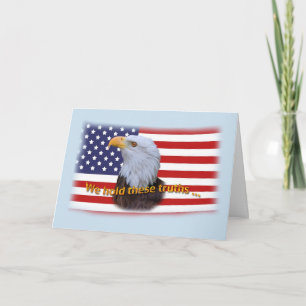 Patriotic Eagle and USA Flag Card