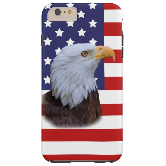 Patriotic  Eagle and USA Flag  Customisable Case-Mate iPhone Case (Back)