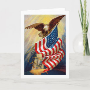 Patriotic Eagle Card
