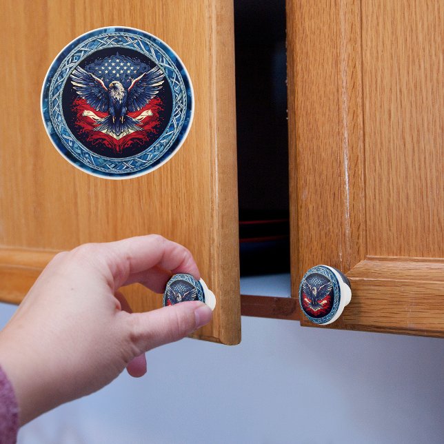 Patriotic Eagle Ceramic Knob (Creator Uploaded)