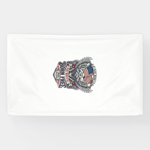 Patriotic Eagle Engine Biker Road Freedom Patriot  Banner