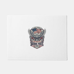 Patriotic Eagle Engine Biker Road Freedom Patriot Doormat