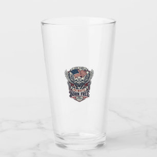 Patriotic Eagle Engine Biker Road Freedom Patriot Glass