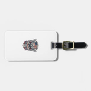 Patriotic Eagle Engine Biker Road Freedom Patriot Luggage Tag