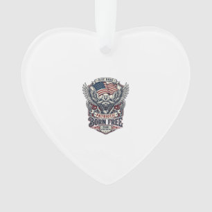 Patriotic Eagle Engine Biker Road Freedom Patriot  Ornament