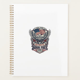 Patriotic Eagle Engine Biker Road Freedom Patriot Planner