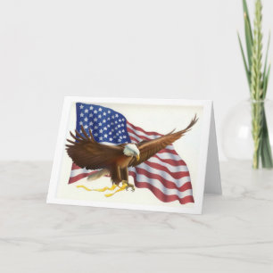 Patriotic Eagle Flag Greeting Card