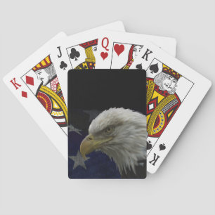 Patriotic Eagle & Flag Playing Cards