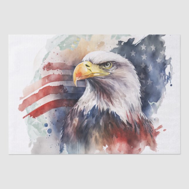 Patriotic Eagle Flag Tissue Paper (Front)