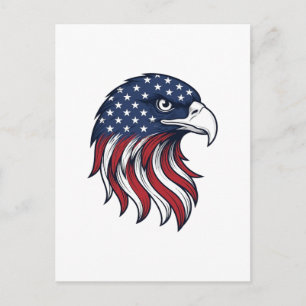 Patriotic Eagle Flag Vector Design for White Shirt Postcard