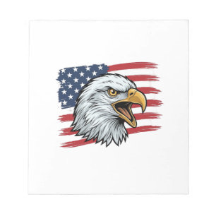 Patriotic Eagle Flag Vintage Vector Design_1 Notepad