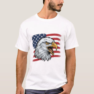 Patriotic Eagle Flag Vintage Vector Design_1 T-Shirt