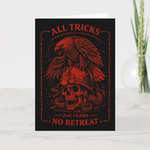 Patriotic Eagle Freedom 250 Years No Retreat Card