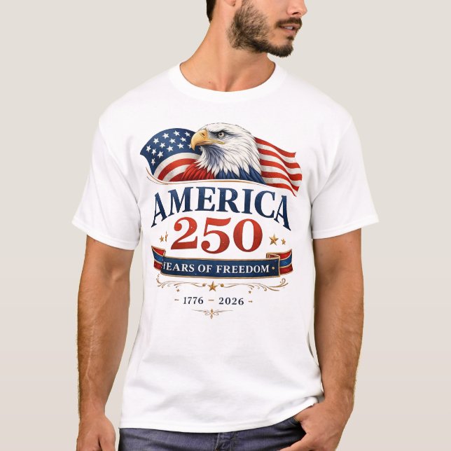 Patriotic Eagle Freedom Celebration T-Shirt (Front)