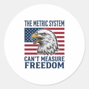 Patriotic Eagle Freedom Quote Vintage Vector Shirt Classic Round Sticker