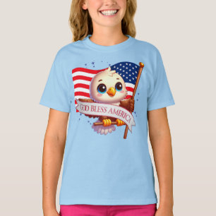 Patriotic Eagle GOD BLESS AMERICA flag, USA 🦅🇺🇸 T-Shirt
