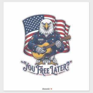 Patriotic Eagle Guitar Vintage