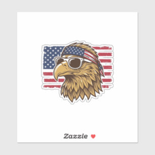 Patriotic Eagle Head Vintage Engraving Graphic_1