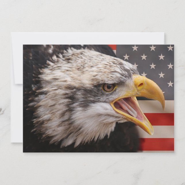 Patriotic Eagle Invitation (Front)