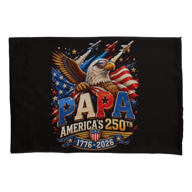 Patriotic Eagle Jets America 250th Pillowcase (Front)