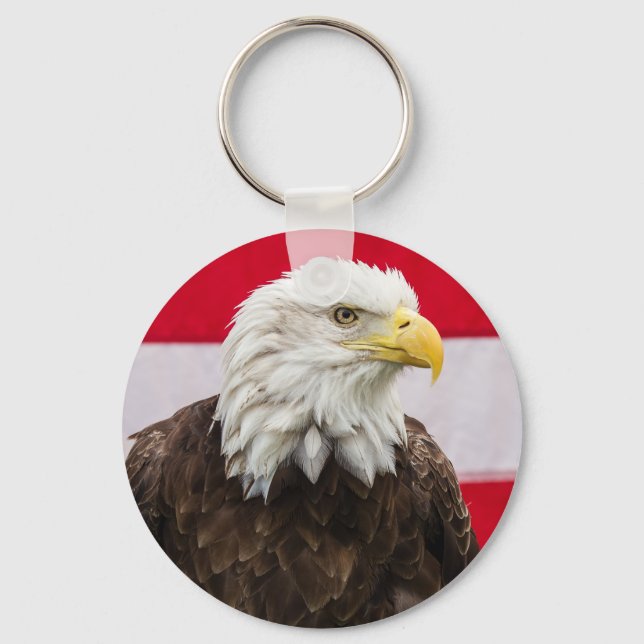Patriotic Eagle Key Ring (Front)