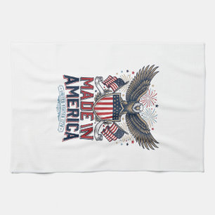 Patriotic Eagle Made in America 4th of July Shirt_ Tea Towel