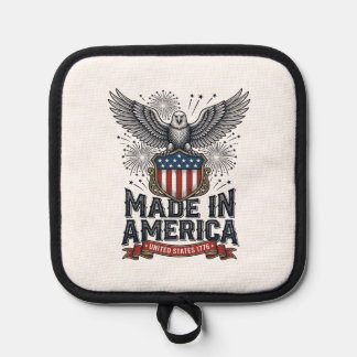 Patriotic Eagle Made in America Vintage Pot Holder