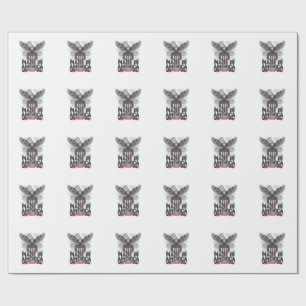 Patriotic Eagle Made in America Vintage Wrapping Paper