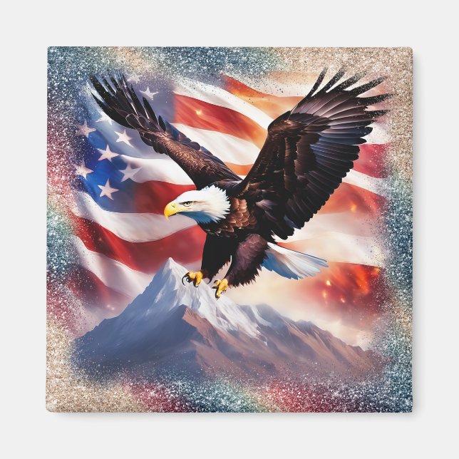 Patriotic Eagle Magnet (Front)