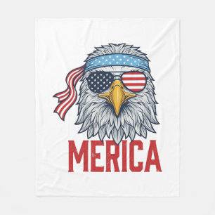 Patriotic Eagle Merica Vintage Engraving Shirt Des Fleece Blanket