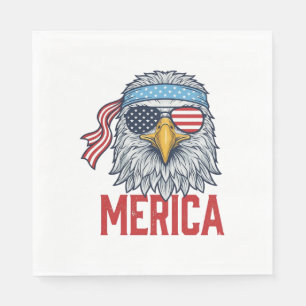 Patriotic Eagle Merica Vintage Engraving Shirt Des Napkin
